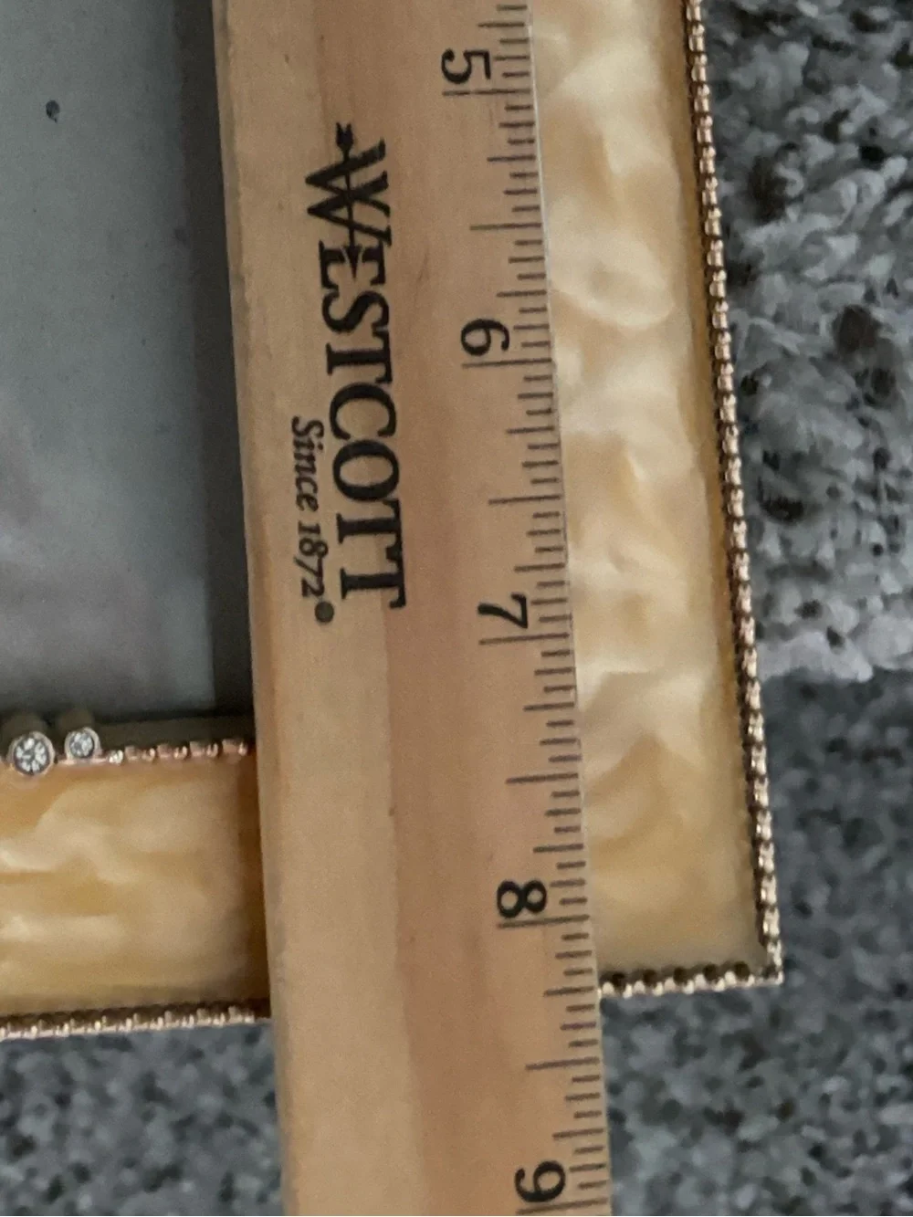 SET Of 2, Heirloom 5 X 7 Picture Frames, Honey Amber Swirl Epoxy, Rhinestones